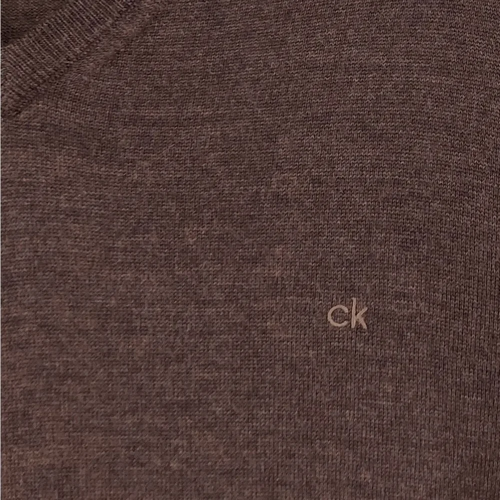 Calvin Klein Extra Merino Wool Men's Chocolate Sweater SZ L Jordan